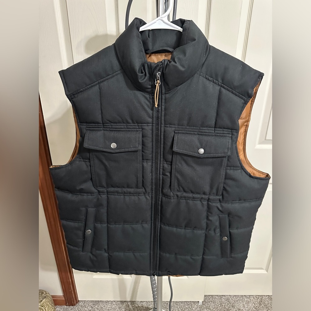 Men's Black Quilted Vest